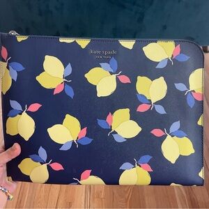 Kate Spade Blue and Yellow Lemon Laptop Sleeve